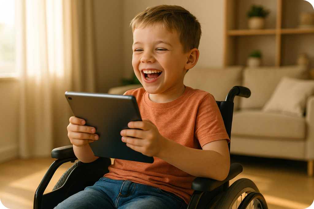 AI Edge Academy student using a tablet